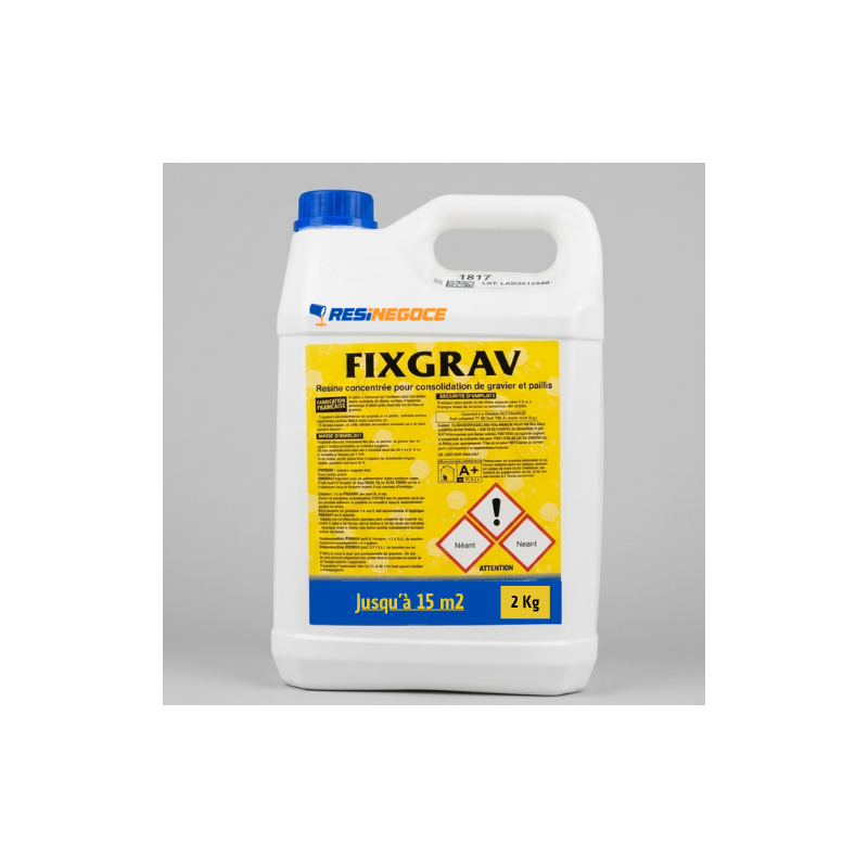 FixGrav : fixateur résine de gravier à diluer pour des allées propres et durables